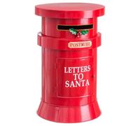 LOLAhome Buzón de Navidad con Ranura para Cartas Rojo de Metal de 38 cm