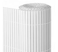 LOLAhome Cañizo PVC de Doble Cara Blanco 3x1 metros | Resistente 1.200 gr/m2, Decorativo y Fácil Instalación | Alta Privacidad y Ocultación para Valla, Jardín, Balcón o Terraza