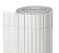 LOLAhome Cañizo PVC de Doble Cara Blanco 3x2 metros | Resistente 1.200 gr/m2, Decorativo y Fácil Instalación | Alta Privacidad y Ocultación para Valla, Jardín, Balcón o Terraza