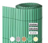 LOLAhome Cañizo PVC de Doble Cara Verde 3x2 Metros | Resistente 1.200 gr/m2, Decorativo y Fácil Instalación | Alta Privacidad y Ocultación para Valla, Jardín, Balcón o Terraza