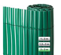 LOLAhome Cañizo PVC de Media caña Verde 3x2 Metros | Resistente, Decorativo y Fácil Instalación | Alta Privacidad y Ocultación para Valla, Jardín, Balcón o Terraza