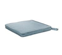 LOLAhome Cojín de Exterior para Asiento con Velcro de Tejido antilluvia Azul de 38x38 cm