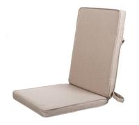 LOLAhome Cojín de Exterior para Silla de Respaldo Alto de Tejido antilluvia Beige de 123x48 cm