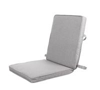 LOLAhome Cojín de Exterior para Silla de Respaldo bajo de Tejido antilluvia Gris de 90x40 cm
