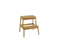 LOLAhome - Taburete Escalera de Madera de bambú | Taburete banqueta con 2 escalones de 47x43x42 cm y 80kg de Resistencia