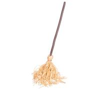 LOLAhome Escoba de Bruja con luz, Sonido y Movimientos de Halloween marrón de Foam de 80x12x12 cm