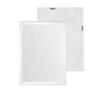 LOLAhome - Espejo de Pared con Marco Blanco veta Madera para Entrada. Estilo Elegante Que Potencia la luz Natural y CREA ambientes acogedores en recibidores o Salones. Medidas 76x56 cm.
