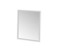 LOLAhome - Espejo de Pared Rectangular Decorativo con Marco de 2 Colores Blanco y Plata de 44x55 cm para recibidor, Entrada o baño