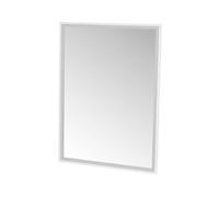 LOLAhome - Espejo de Pared Rectangular Decorativo con Marco de 2 Colores Blanco y Plata de 54x74 cm para recibidor, Entrada o baño