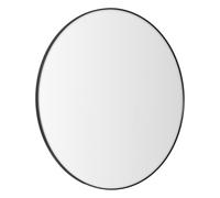 LOLAhome Espejo de Pared Redondo con Borde de Aluminio Negro de Estilo Moderno y Sencillo Adecuado para Decoración, Recibidor, Baño, Dormitorio, Tocador y Vestidor