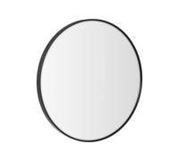 LOLAhome Espejo de Pared Redondo con Borde de Aluminio Negro de Estilo Moderno y Sencillo Adecuado para Decoración, Recibidor, Baño, Dormitorio, Tocador y Vestidor