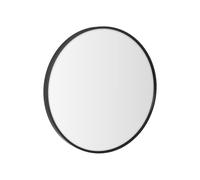 LOLAhome Espejo de Pared Redondo con Borde de Aluminio Negro de Estilo Moderno y Sencillo Adecuado para Decoración, Recibidor, Baño, Dormitorio, Tocador y Vestidor