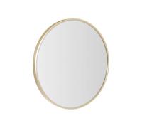 LOLAhome - Espejo de Pared Redondo con Marco de Aluminio Dorado de 50 cm. Espejo con Colgador de Estilo Moderno y Sencillo Adecuado para decoración, recibidor, baño, Dormitorio y vestidor