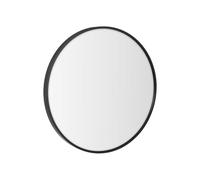 LOLAhome - Espejo de Pared Redondo con Marco de Aluminio Negro de 50 cm. Espejo con Colgador de Estilo Moderno y Sencillo Adecuado para decoración, recibidor, baño, Dormitorio y vestidor