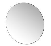 LOLAhome - Espejo de Pared Redondo en Metal Negro y Cristal de Ø 49 cm. Diseño Moderno para Entrada o salón Que aporta luminosidad y Profundidad. Elegancia Funcional para Decorar tu hogar.