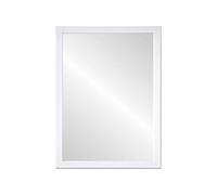 LOLAhome - Espejo Decorativo de Pared con Marco Blanco de plástico para recibidor o Entrada de casa de 76x56 cm