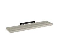 LOLAhome Estante de Pared Flotante de Madera MDF Gris Decorativo,Balda de Pared,De 23x120 cm para Salón, Cocina, Oficina, Dormitorio,Resistente