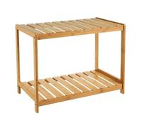 LOLAhome Estantería con 2 estantes Natural de bambú de 61x35x48 cm