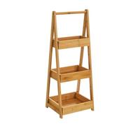 LOLAhome Estantería Escalera de 3 bandejas de bambú Natural de 30x25x78 cm