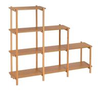 LOLAhome Estantería Escalera 4 Alturas de bambú Natural de 120x105 cm