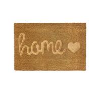 LOLAhome Felpudo Antideslizante Home de árbol de la Vida, Corazones, Hojas, Mosaico, Rayas, Frases, Cenefa de Fibra de Coco Natural de 60x40 cm (modelo2)