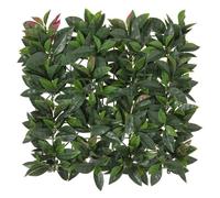 LOLAhome Jardín Vertical Artificial Estilo Laurel | 1 Panel de 50x50 cm | PVC: 5 años protección UV | Realista y Elegante, Fácil instalación | para Interior y Exterior | Jardín Vertical