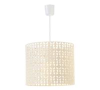 LOLAhome - Lámpara de techo árabe colgante de metal beige Arabia de 30x25 cm. Diseño calado geométrico. Crea reflejos cálidos y acogedores, ideal para iluminar y ambientar tu cocina.
