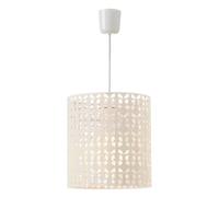 LOLAhome Lámpara de Techo Beige, Lámpara Colgante de Metal, con patalla redonda, Iluminación de Techo Interior con Calados para Comedor, Salón, Dormitorio, Habitación, Cocina, Entrada