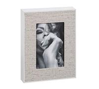 LOLAhome Marco de Fotos Blanco y Natural de Madera DM para Foto de 10x15 cm