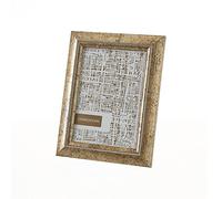 LOLAhome Marco de Fotos Envejecido Dorado de plástico con Cristal para Foto de 13x18 cm