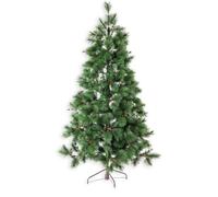 LOLAhome - Medio árbol Navidad Artificial Plegable Pared 424 Ramas Mixtas ignífugas de 210 cm