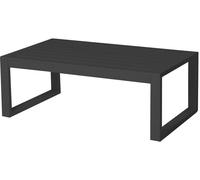 LolaHome Mesa de centro laminada de jardín Io de aluminio gris oscuro