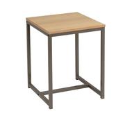 LOLAhome | Mesa de Centro | Mesa Nido Pequeña para Salón o Comedor Oficina| Mesita Auxiliar Cuadrada Sofá| Madera y Metal Moka