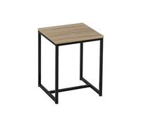 LOLAhome | Mesa de Centro | Mesa Nido Pequeña para Salón o Comedor Oficina| Mesita Auxiliar Cuadrada Sofá| Madera y Metal (Beige, 1 Mesa)