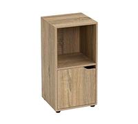 LOLAhome Mesilla de Noche de 1 Puerta nórdica marrón de Madera de 61x29x30 cm