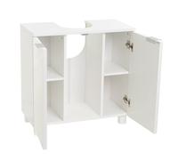 LOLAhome Mueble para Lavabo suspendido Blanco con Textura de 60 cm