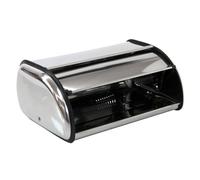 LOLAhome Panera de mesa clásica plateada de acero inoxidable para cocina de 35 cm