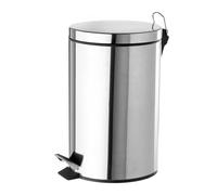 LOLAhome - Papelera de cocina de 12 litros cromada | Cubo de basura INOX 12 litros