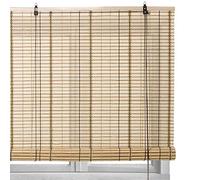 LOLAhome - Persiana Estor Enrollable de bambú Natural de Estilo rústico para Dar Sombra, protección Solar o escurecer Puertas o Ventanas (Beige, 120X180 CM)