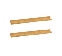 LOLAhome | Repisas de Pared | Balda Flotante Madera| Estante con Bordes | Estantería Estrecha para Cuadros Fotos y Decoración