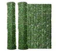 LOLAhome Set de 2 Seto Artificial Verde de 2x3 m. 2 Unidades. Alta Ocultación, con Tratamiento UV, Realista y Natural, No inflamable, Transpirable. para Jardín, Balcón, Terraza