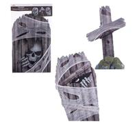 LOLAhome Set de 3 lápidas de Polipropileno Gris 39x59 cm | Decoración temática pensada para jardines o fiestas de terror, con un diseño estrecho muy llamativo que transforma el hogar.