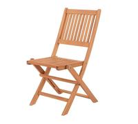 LOLAhome Silla de jardín Resistente y Plegable | De Madera natual sostenible de Acacia con FSC | para Exterior, jardín, terraza, balcón o Piscina | Kate