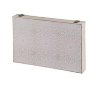 LOLAhome - Tapa Contador Luz o Cuadro Eléctrico de Madera Decorado con Dibujos Geométricos Color Beige de 46x31x6 cm