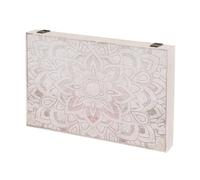 LOLAhome - Tapa Contador Luz o Cuadro Eléctrico de Madera decorado con Mandala Beige de 46x31x6 cm