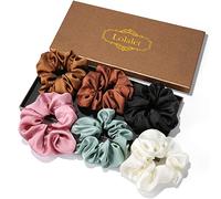 Lolalet 6 Coleteros de Satén, Scrunchies Seda para Pelo de Mujer Lazos Chica Suave Gomas Elástica para Cabello -B