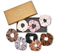 Lolalet 8 Scrunchies para Pelo Grandes, Coleteros Suaves para Cabello Goma de Pelo Lazos Elásticos Colores para Mujer y Chica -A