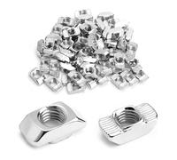 LOLANIUT 60 Tuercas en T M8 para perfil de aluminio Eu40, Tuerca en T M8 de alta resistencia, ajuste preciso, tuerca de cabeza de martillo para fijación de perfil 4040, suministros industriales