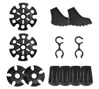 LOLANIUT Juego de accesorios de bastón de trekking, topes de goma, platos de nieve, platos de tour, puntas de repuesto para bastones de marcha nórdica, compatibles con topes de goma, bastones de