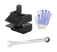 LOLANIUT Separador de mangueta y puntal de suspensión con Cubo Dividido, Herramienta de expansión de mangueta de Acero con Doble Cabeza, Llave y Guantes, para VW y Otros vehículos